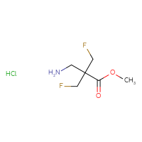 Chemical structure of methyl 3-amino-2,2-bis(fluoromethyl)propanoate hydrochloride - CSSB20963435055