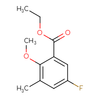 Chemical structure of ethyl 5-fluoro-2-methoxy-3-methylbenzoate - CSSB00051876117