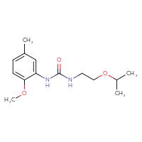 Chemical structure of 1-(2-methoxy-5-methylphenyl)-3-[2-(propan-2-yloxy)ethyl]urea - CSSB00103885596