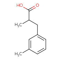 Chemical structure of 2-methyl-3-(3-methylphenyl)propanoic acid - CSSB00011350231