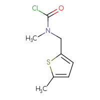 Chemical structure of N-methyl-N-[(5-methylthiophen-2-yl)methyl]carbamoyl chloride - CSSB00022256873