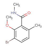 Chemical structure of 3-bromo-2-methoxy-N,6-dimethylbenzamide - CSSB01991514003