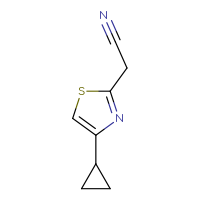 Chemical structure of 2-(4-cyclopropyl-1,3-thiazol-2-yl)acetonitrile - CSSB00011204167