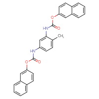 Chemical structure of naphthalen-2-yl N-(4-methyl-3-{[(naphthalen-2-yloxy)carbonyl]amino}phenyl)carbamate - CSSB06256079952