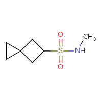 Chemical structure of N-methylspiro[2.3]hexane-5-sulfonamide - CSSB00120229444