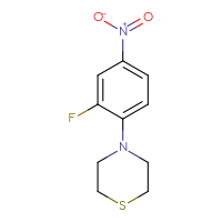 Chemical structure of 4-(2-fluoro-4-nitrophenyl)thiomorpholine - CSSB00000051889