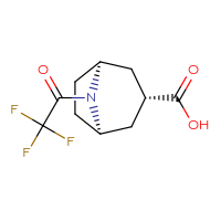 Chemical structure of (1R,3R,5S)-8-(2,2,2-trifluoroacetyl)-8-azabicyclo[3.2.1]octane-3-carboxylic acid - CSSB02125832983