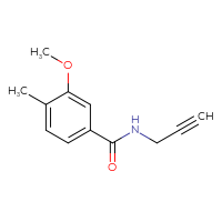 Chemical structure of 3-methoxy-4-methyl-N-(prop-2-yn-1-yl)benzamide - CSSB00000216956