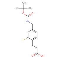Chemical structure of 3-[4-({[(tert-butoxy)carbonyl]amino}methyl)-2-fluorophenyl]propanoic acid - CSSB00135145740