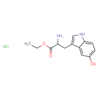 Chemical structure of ethyl 2-amino-3-(5-hydroxy-1H-indol-3-yl)propanoate hydrochloride - CSSB00020656328