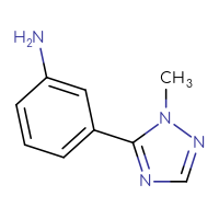 Chemical structure of 3-(1-methyl-1H-1,2,4-triazol-5-yl)aniline - CSSB00000700361