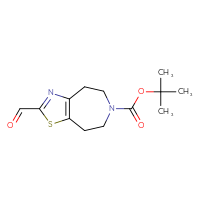 Chemical structure of tert-butyl 2-formyl-4H,5H,6H,7H,8H-[1,3]thiazolo[4,5-d]azepine-6-carboxylate - CSSB20621656206