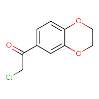 Chemical structure of 2-chloro-1-(2,3-dihydro-1,4-benzodioxin-6-yl)ethan-1-one - CSSB00011206925
