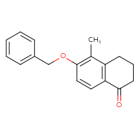 Chemical structure of 6-(benzyloxy)-5-methyl-1,2,3,4-tetrahydronaphthalen-1-one - CSSB20621672761
