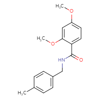 Chemical structure of 2,4-dimethoxy-N-[(4-methylphenyl)methyl]benzamide - CSSB00047626870