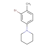 Chemical structure of 1-(3-bromo-4-methylphenyl)piperidine - CSSB00012361508