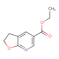 Chemical structure of ethyl 2H,3H-furo[2,3-b]pyridine-5-carboxylate - CSSB00035347988