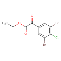 Chemical structure of ethyl 2-(3,5-dibromo-4-chlorophenyl)-2-oxoacetate - CSSB21103686848