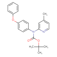 Chemical structure of tert-butyl N-(4-methylpyridin-2-yl)-N-(4-phenoxyphenyl)carbamate - CSSB00020651720