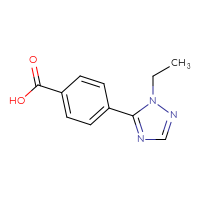 Chemical structure of 4-(1-ethyl-1H-1,2,4-triazol-5-yl)benzoic acid - CSSB00011776539