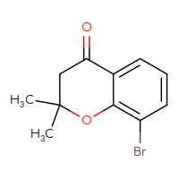 Chemical structure of 8-bromo-2,2-dimethyl-3,4-dihydro-2H-1-benzopyran-4-one - CSSB00012132672