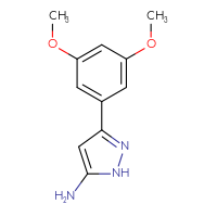 Chemical structure of 3-(3,5-dimethoxyphenyl)-1H-pyrazol-5-amine - CSSB00000299824