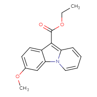 Chemical structure of ethyl 3-methoxypyrido[1,2-a]indole-10-carboxylate - CSSB00016994525