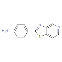 Chemical structure of 4-{[1,3]thiazolo[4,5-c]pyridin-2-yl}aniline - CSSB00005985635