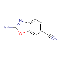 Chemical structure of 2-amino-1,3-benzoxazole-6-carbonitrile - CSSB00010997057