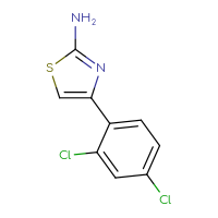 Chemical structure of 4-(2,4-dichlorophenyl)-1,3-thiazol-2-amine - CSSB00000168882