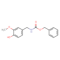 Chemical structure of benzyl N-[(4-hydroxy-3-methoxyphenyl)methyl]carbamate - CSSB00114178090