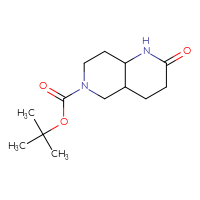 Chemical structure of tert-butyl 2-oxo-decahydro-1,6-naphthyridine-6-carboxylate - CSSB00000691174