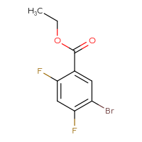 Chemical structure of ethyl 5-bromo-2,4-difluorobenzoate - CSSB00012355608