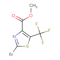 Chemical structure of methyl 2-bromo-5-(trifluoromethyl)-1,3-thiazole-4-carboxylate - CSSB00015744988