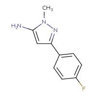 Chemical structure of 3-(4-fluorophenyl)-1-methyl-1H-pyrazol-5-amine - CSSB00011267198