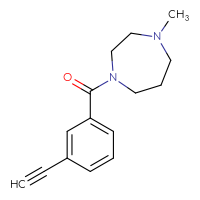 Chemical structure of 1-(3-ethynylbenzoyl)-4-methyl-1,4-diazepane - CSSB01045603805