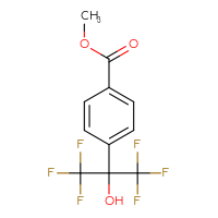 Chemical structure of methyl 4-(1,1,1,3,3,3-hexafluoro-2-hydroxypropan-2-yl)benzoate - CSSB00133907607