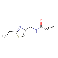 Chemical structure of N-[(2-ethyl-1,3-thiazol-4-yl)methyl]prop-2-enamide - CSSB00016352749