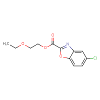 Chemical structure of 2-ethoxyethyl 5-chloro-1,3-benzoxazole-2-carboxylate - CSSB00025761350