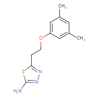 Chemical structure of 5-[2-(3,5-dimethylphenoxy)ethyl]-1,3,4-thiadiazol-2-amine - CSSB00015187402