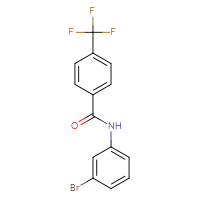 Chemical structure of N-(3-bromophenyl)-4-(trifluoromethyl)benzamide - CSSB00042634069