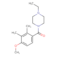 Chemical structure of 1-ethyl-4-(4-methoxy-2,3-dimethylbenzoyl)piperazine - CSSB21006671705