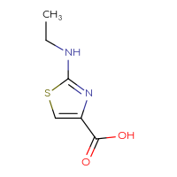 Chemical structure of 2-(ethylamino)-1,3-thiazole-4-carboxylic acid - CSSB00000764657