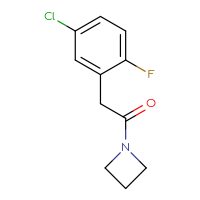 Chemical structure of 1-(azetidin-1-yl)-2-(5-chloro-2-fluorophenyl)ethan-1-one - CSSB06463692485