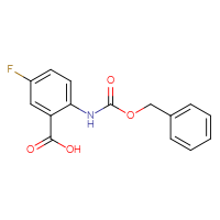 Chemical structure of 2-{[(benzyloxy)carbonyl]amino}-5-fluorobenzoic acid - CSSB00000236175