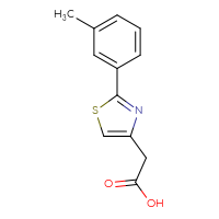 Chemical structure of 2-[2-(3-methylphenyl)-1,3-thiazol-4-yl]acetic acid - CSSB00000199070