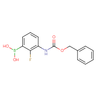 Chemical structure of (3-{[(benzyloxy)carbonyl]amino}-2-fluorophenyl)boronic acid - CSSB00010380699