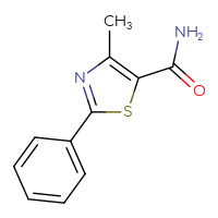 Chemical structure of 4-methyl-2-phenyl-1,3-thiazole-5-carboxamide - CSSB00000014321