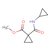 Chemical structure of methyl 1-(cyclopropylcarbamoyl)cyclopropane-1-carboxylate - CSSB00016380101