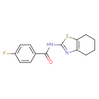 Chemical structure of 4-fluoro-N-(4,5,6,7-tetrahydro-1,3-benzothiazol-2-yl)benzamide - CSSB00000580222